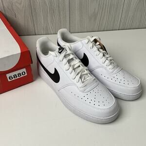 Nike Court Vision Low Next Nature Shoes White Black Mens 10 Sneakers DH2987-101